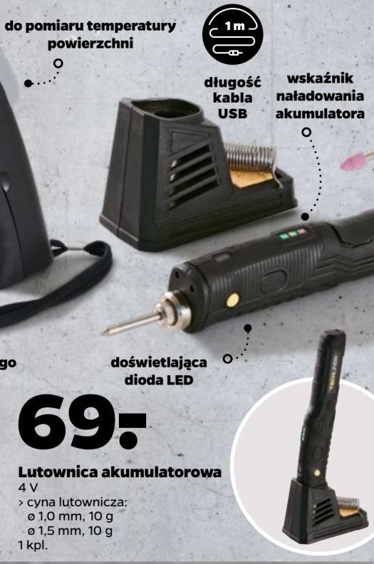 Lutownica akumulatorowa 4v Techliner promocja w Netto