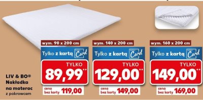 Nakładka na materac z pokrowcem promocja w Kaufland