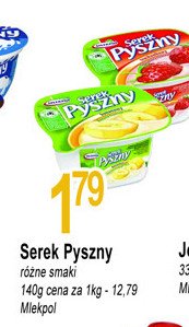 Serek truskawka MLEKPOL PYSZNY promocja