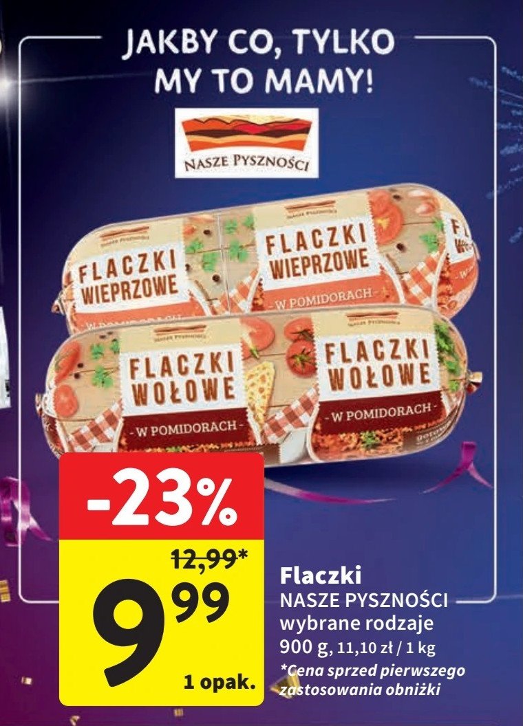 Flaczki wieprzowe w pomidorach Nasze pyszności promocja