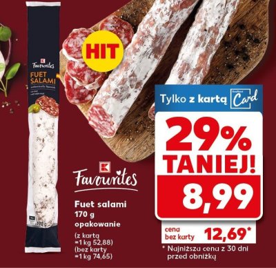 Fuet salami Favourites promocja w Kaufland