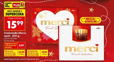 Czekoladki Merci opak. 250g różne rodzaje promocja w Biedronka