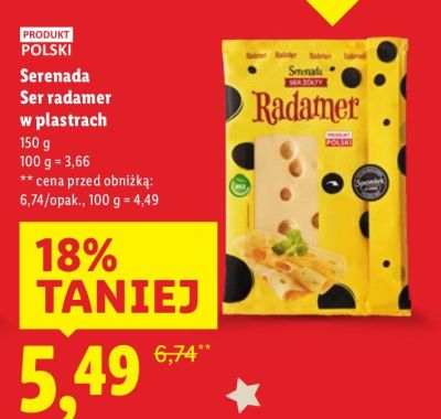 Ser radamer w plastrach promocja w Lidl