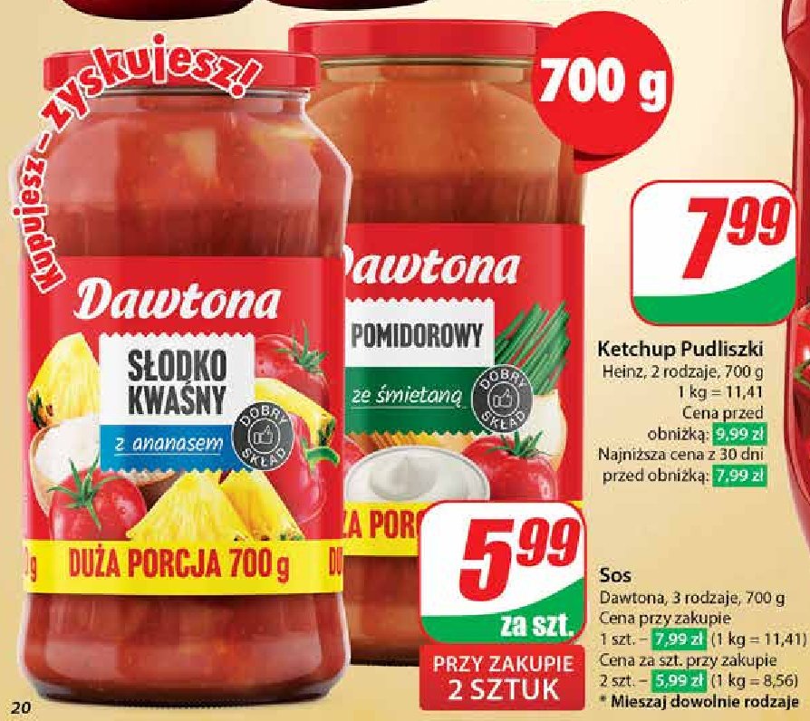 Sos pomidorowy ze śmietaną Dawtona promocja