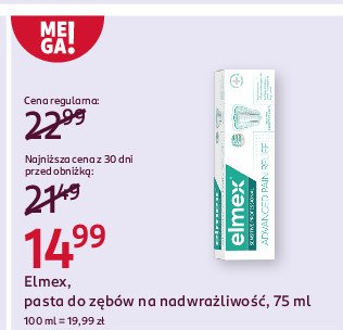 Pasta do zębów Elmex sensitive promocja w Rossmann
