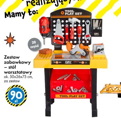 Zestaw zabawkowy - stół warsztatowy promocja w Tedi