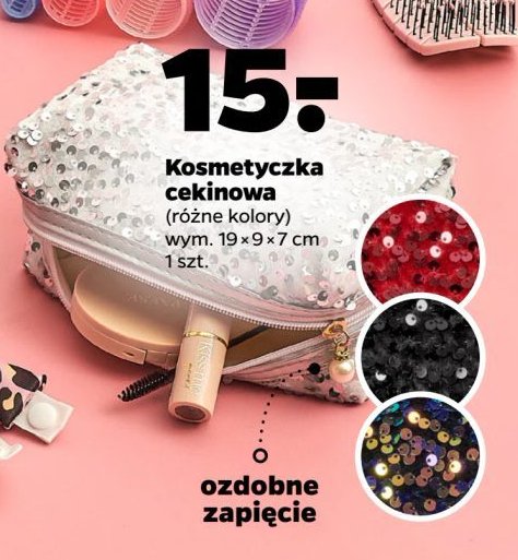 Kosmetyczka cekinowa promocja w Netto