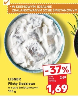 Filety śledziowe w sosie śmietanowym Lisner promocja w Kaufland