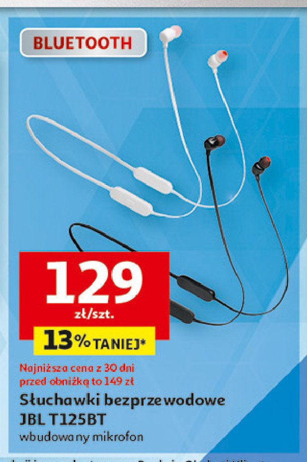 Słuchawki tune 125bt Jbl promocja