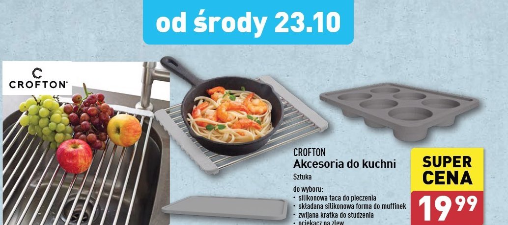 Silikonowa taca do pieczenia Crofton promocja w Aldi