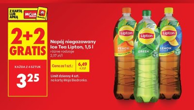 Napój niegazowany Ice Tea Lipton Green, 1,5l promocja w Biedronka