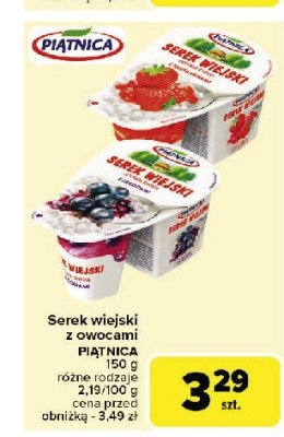Serek wiejski z truskawkami Pi膮tnica serek wiejski promocja