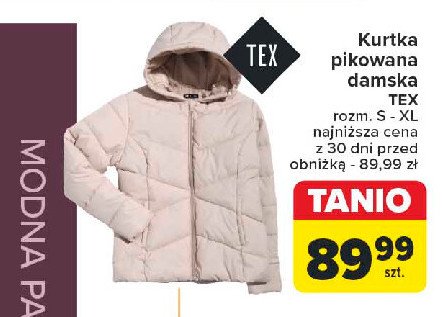 Kurtka pikowana damska s-xl Tex promocja w Carrefour