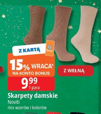 Skarpety damskie Noviti promocja w Leclerc