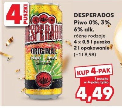 Piwo Desperados, różne rodzaje promocja w Kaufland