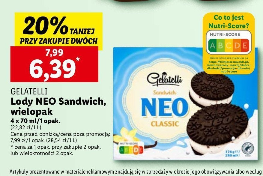 Lody neo classic Gelatelli promocja