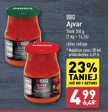 Pasta ajvar łagodna BBQ ALDI promocja