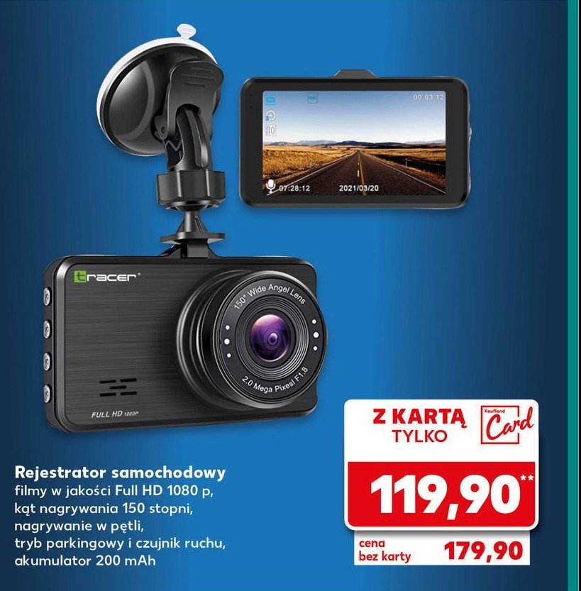 Wideorejestrator Tracer promocja w Kaufland