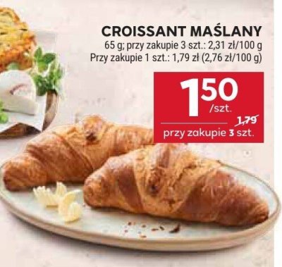 Croissant maślany promocja w Stokrotka