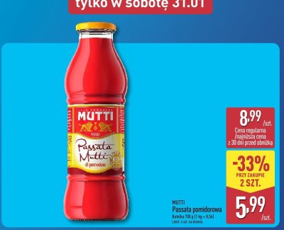 Passata pomidorowa promocja w Aldi