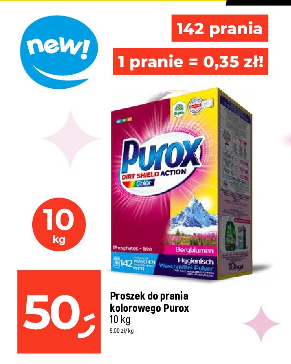Proszek do prania color karton Purox promocja