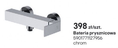 Bateria prysznicowa Cersanit Bari chrom promocja w Castorama