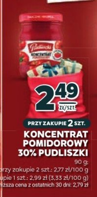 Koncentrat pomidorowy 30% Pudliszki promocja w Stokrotka