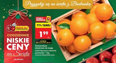 Pomarańcze deserowe na wagę promocja w Biedronka