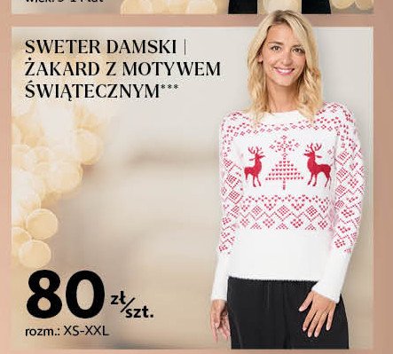 Sweter damski z motywem świątecznym promocja