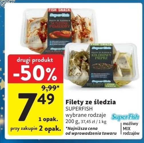 Filet ze śledzia z kolorowym pieprzem Superfish promocja