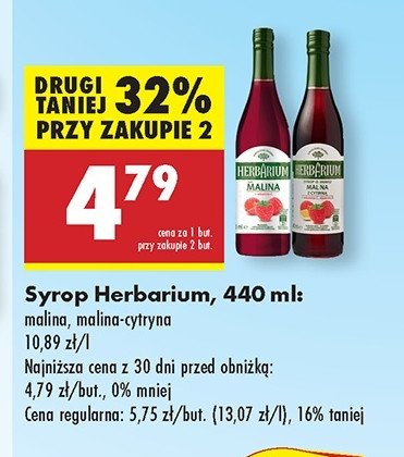 Syrop malina Herbarium promocja w Biedronka