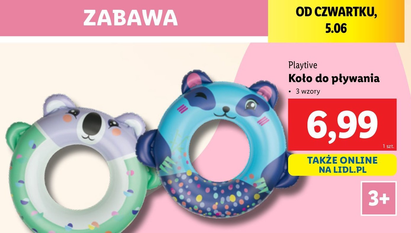 Koło do pływania Playtive promocja w Lidl
