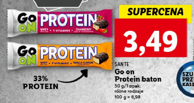 Baton protein żurawinowy Go on! promocje