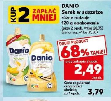 Serek wanilia saszetka Danone danio promocja