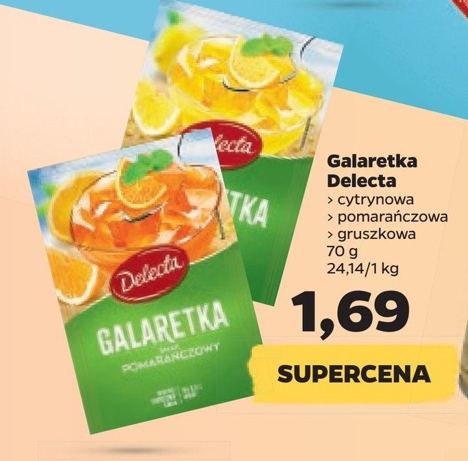 Galaretka pomarańczowa Delecta promocje
