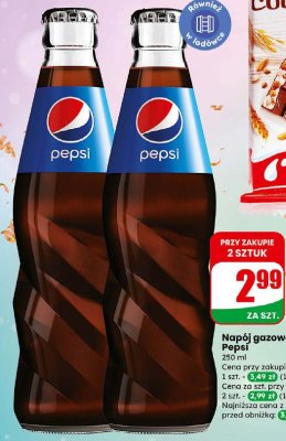 Napój gazowany w szklanej butelce promocja w Dino