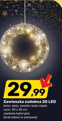 Zawieszka ozdobna 20 LED promocja w Bricomarche