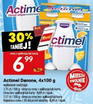 Jogurt Actimel Danone, 4x100 g promocja w Twój Market