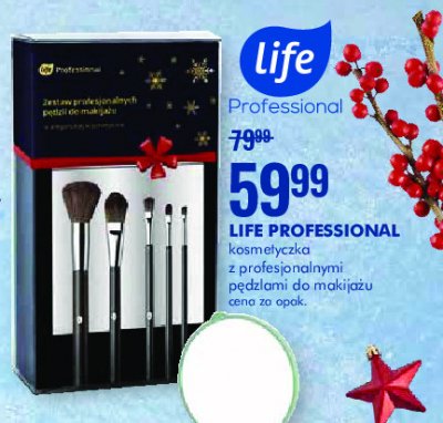 Zestaw w kosmetyczce z pędzlami do makijażu Life professional line Life (super-pharm) promocja