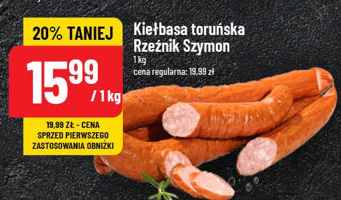 Kiełbasa toruńska Rzeźnik szymon poleca promocja