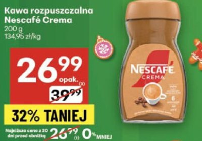 Kawa rozpuszczalna Nescafe Crema 200g promocja w Delikatesy Centrum