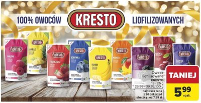 Owoce liofilizowane Kresto malina 15g promocja w Carrefour