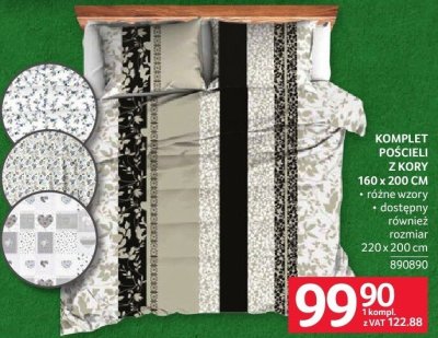 Komplet pościeli z kory 160 x 200 cm promocja w Selgros
