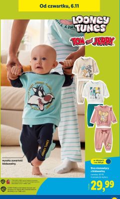 Dres niemowlęcy z biobawełną Looney Tunes / Tom and Jerry promocja