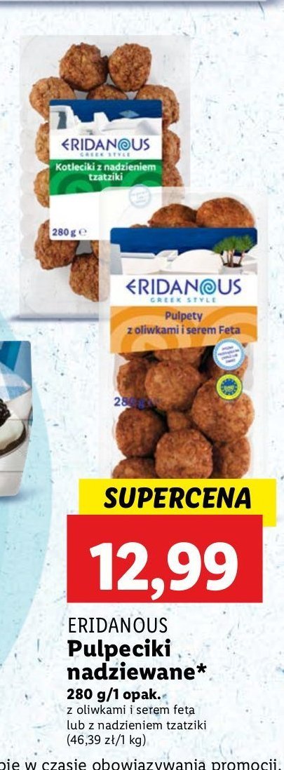 Pulpeciki nadziewane tzatziki Eridanous promocja