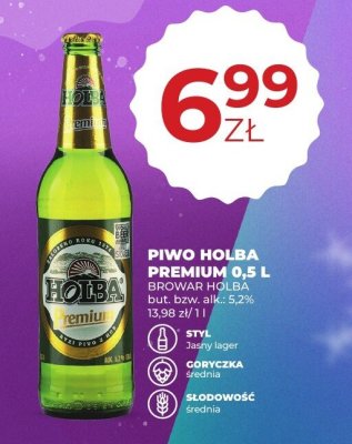Piwo Holba Premium 0,5L promocja w Duży Ben