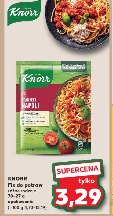 Spaghetti napoli Knorr fix promocja