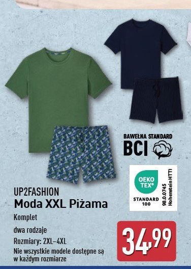 Piżama męska 2xl-4xl Up2fashion promocja w Aldi