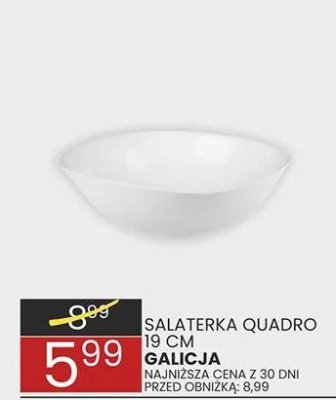 Salataterka Quadro 19 cm Galicja promocja w Wafelek