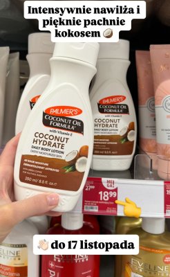 Balsam do ciała Palmer's Coconut Oil Formula Coconut Hydrate Daily Body Lotion promocja w Rossmann